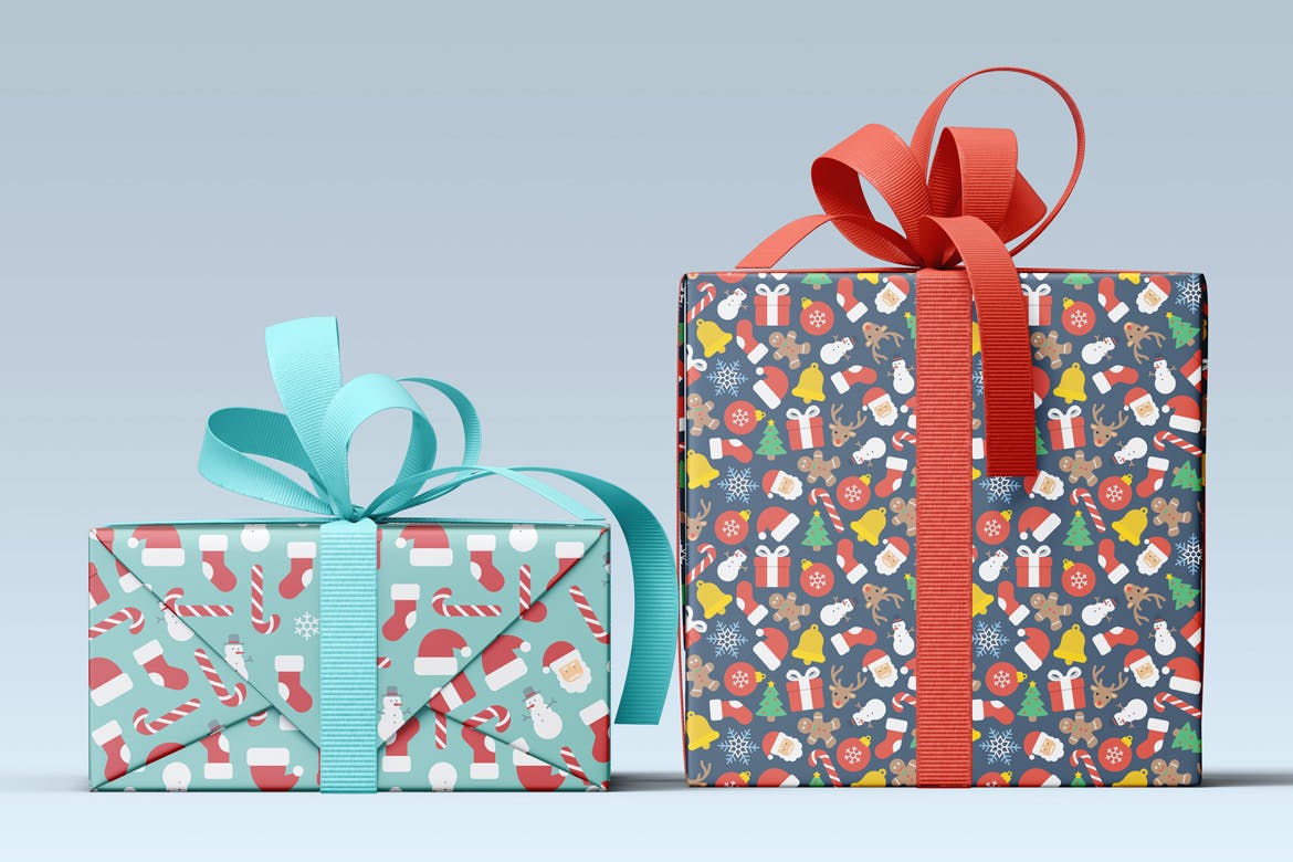 2022新年圣诞节矢量背景元素底纹纹理素材包