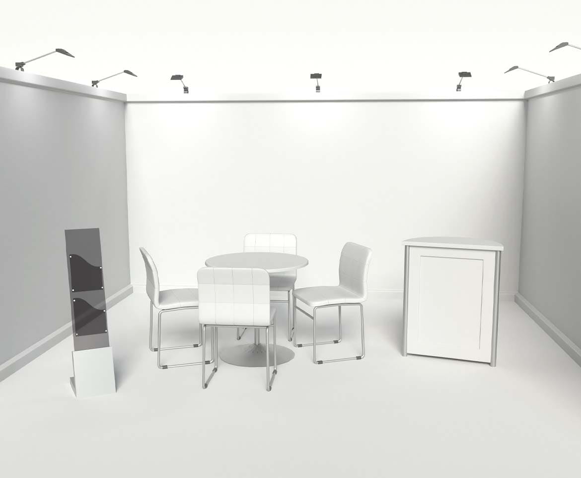 极致简约展厅全景样机PSD模板