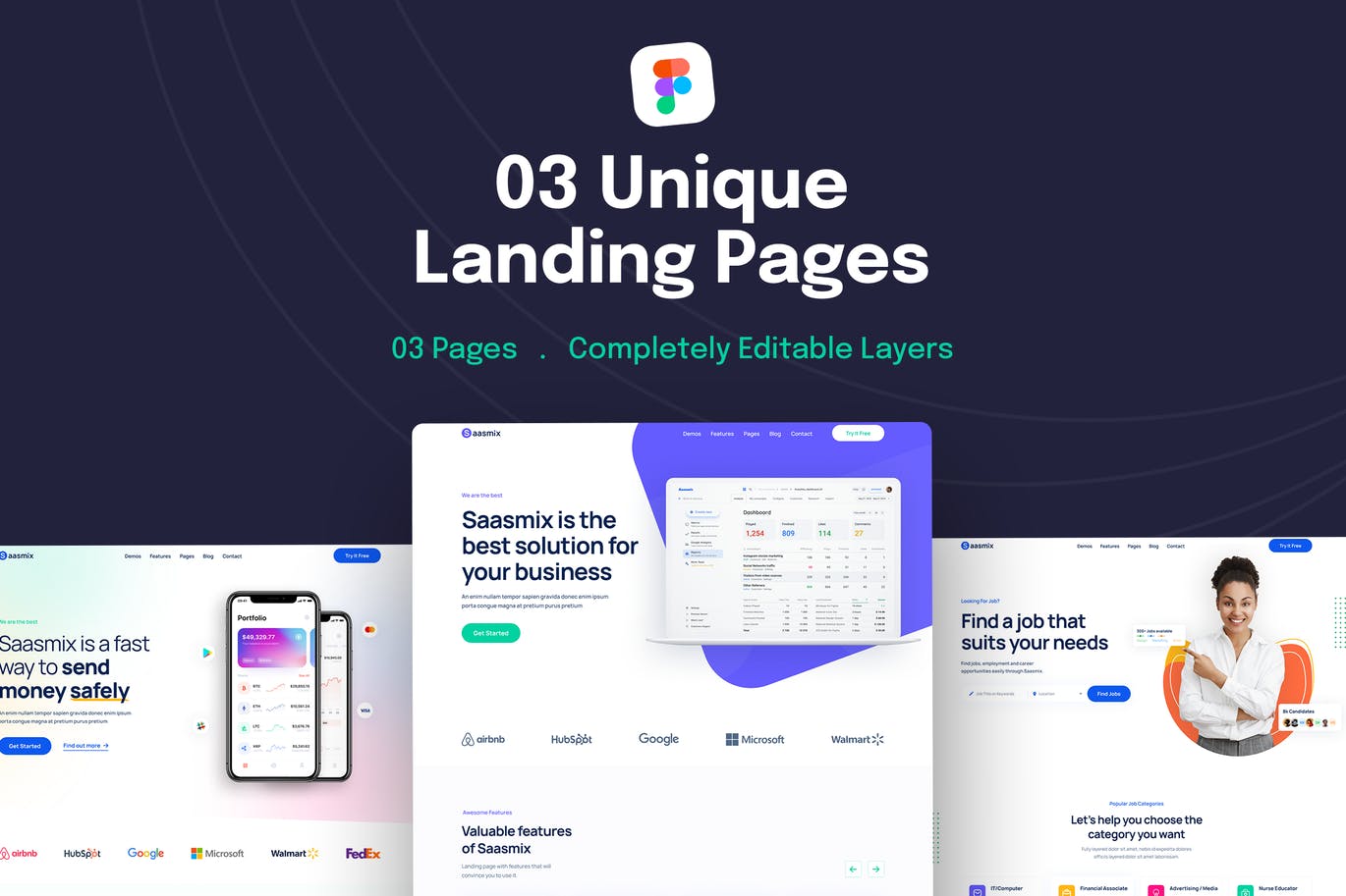 3套简洁多应用场景的WEB端登录UI界面素材