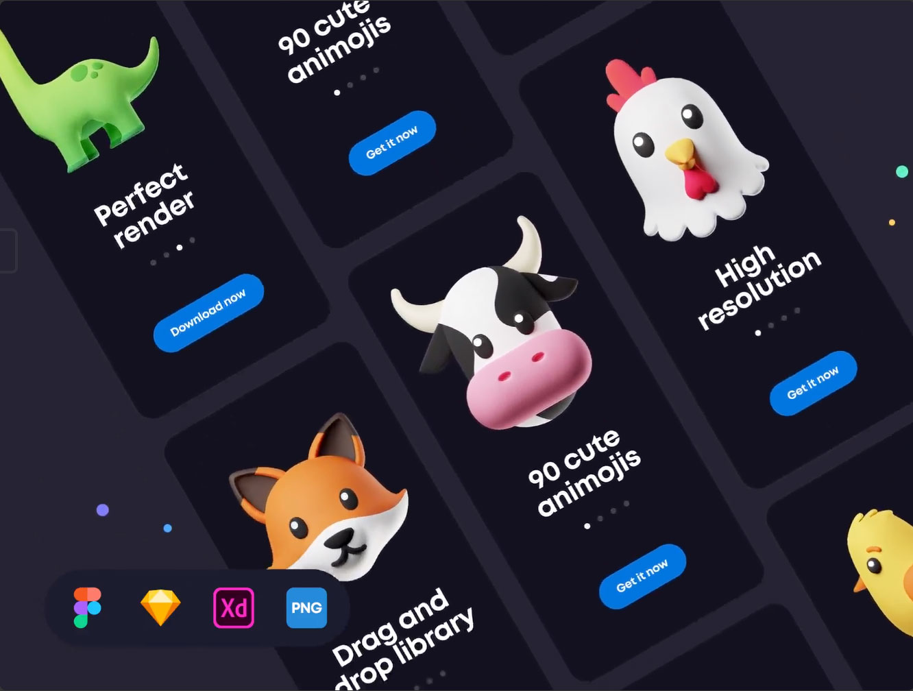 90个有趣的3D图标icon素材包