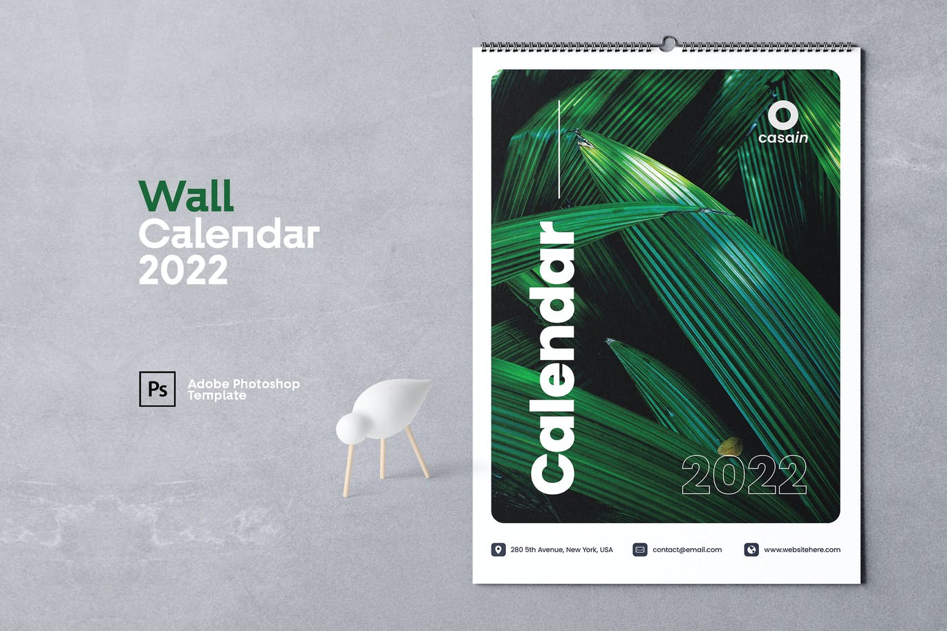 最美新年挂历日历PSD模板