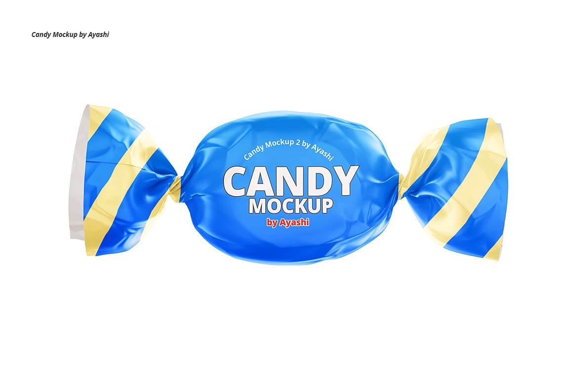 精致的糖果包装样机PSD模版