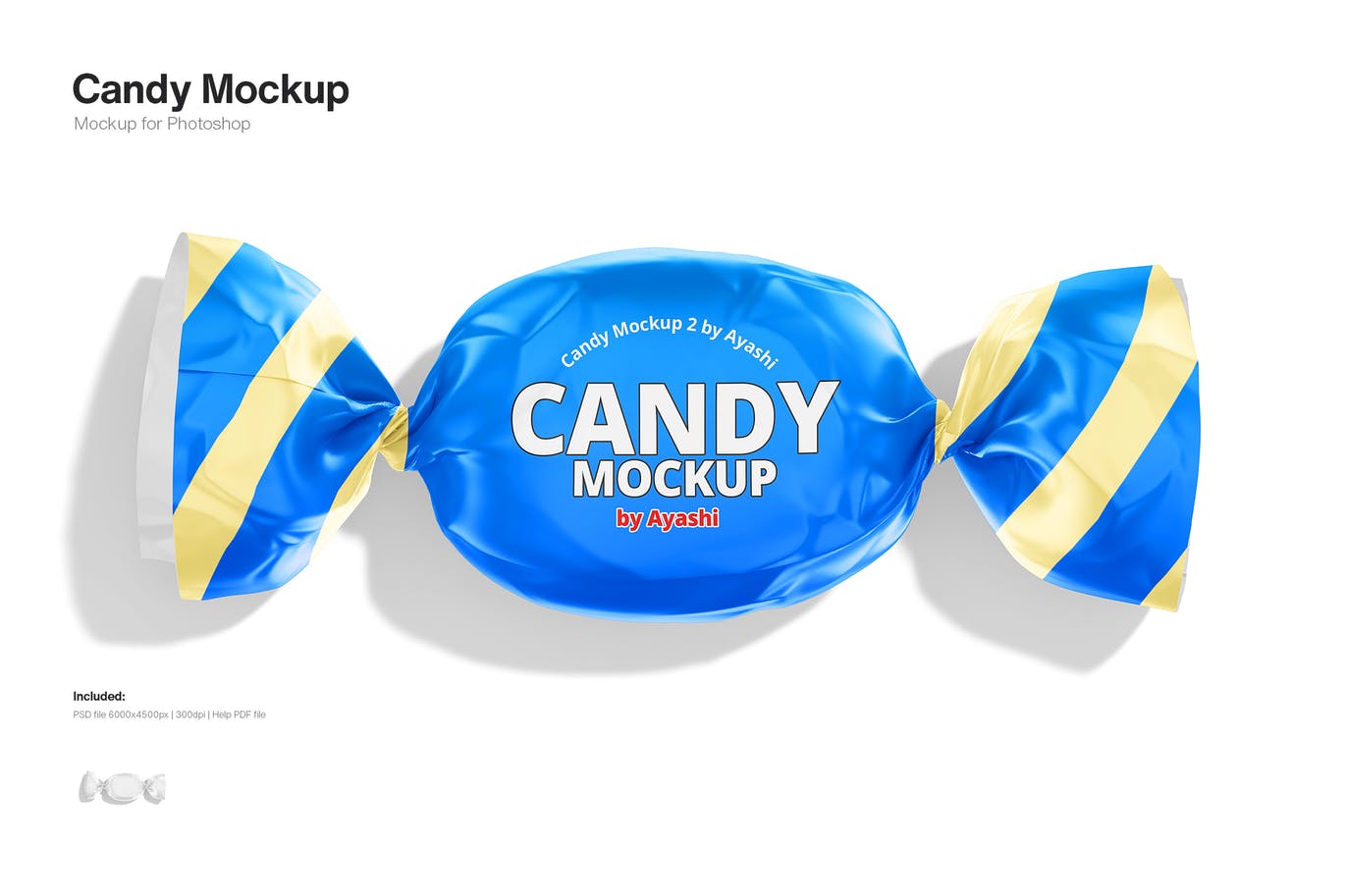 精致的糖果包装样机PSD模版