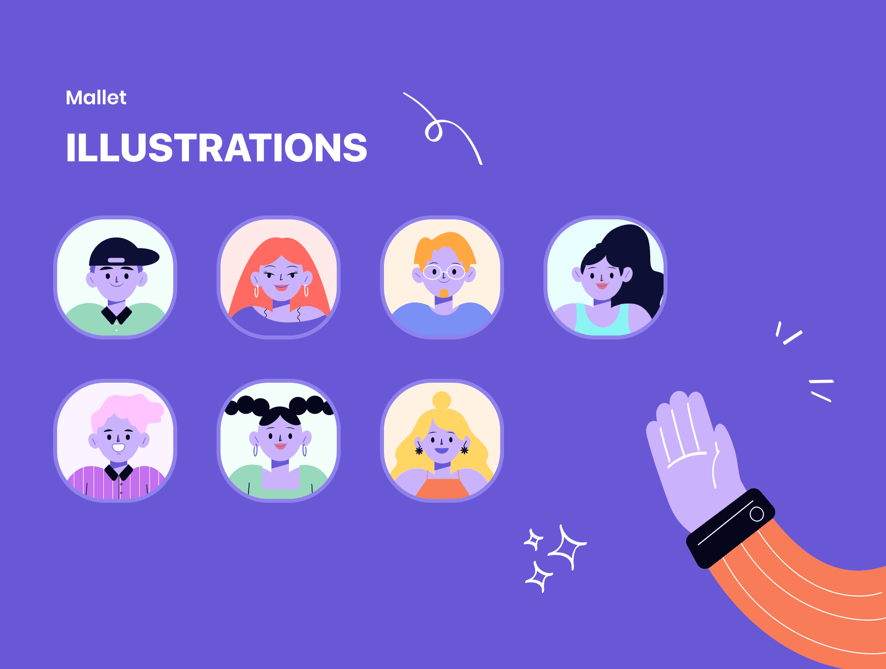 110个紫色明暗模式财务金融主题类APP UI素材包