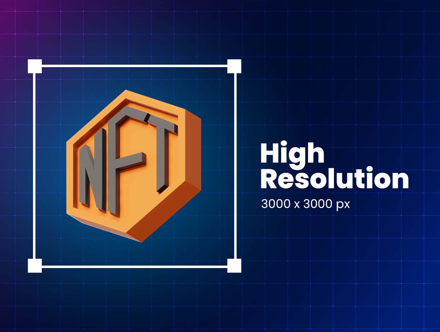 10个黑黄色复古风格3D图标素材包（Blender）