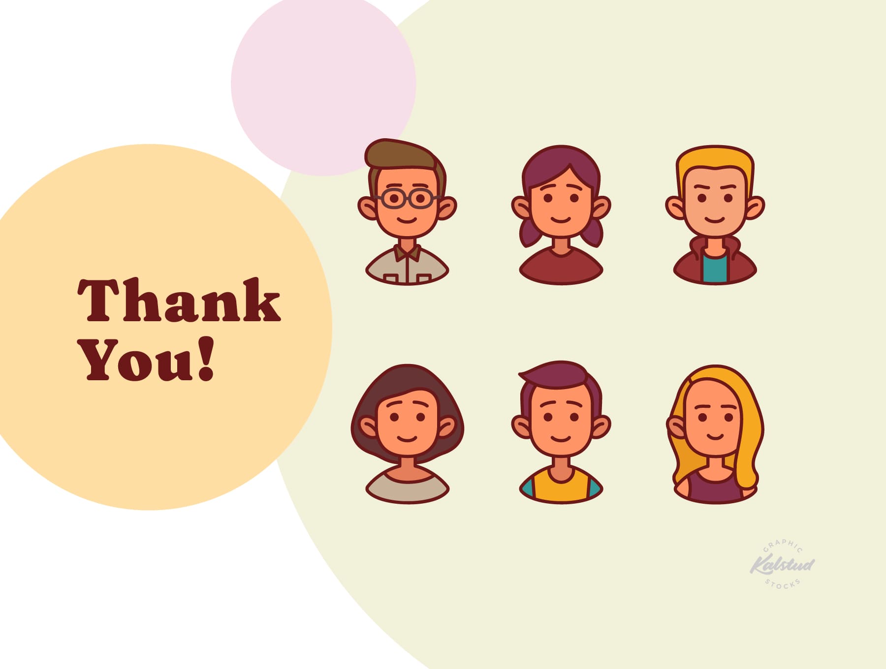 60个孩子头像图标矢量素材