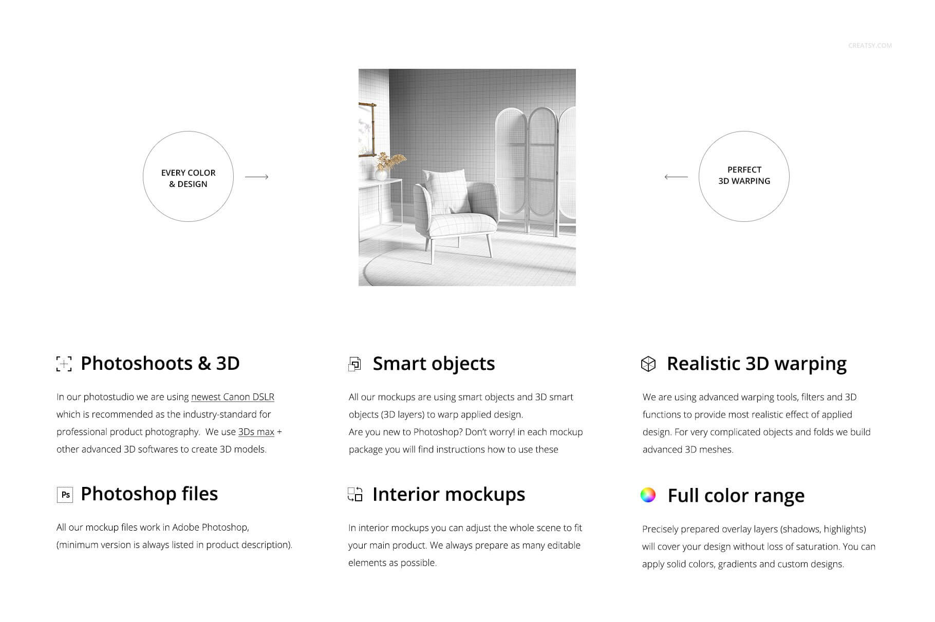 北欧家装风格室内场景PSD样机设计素材