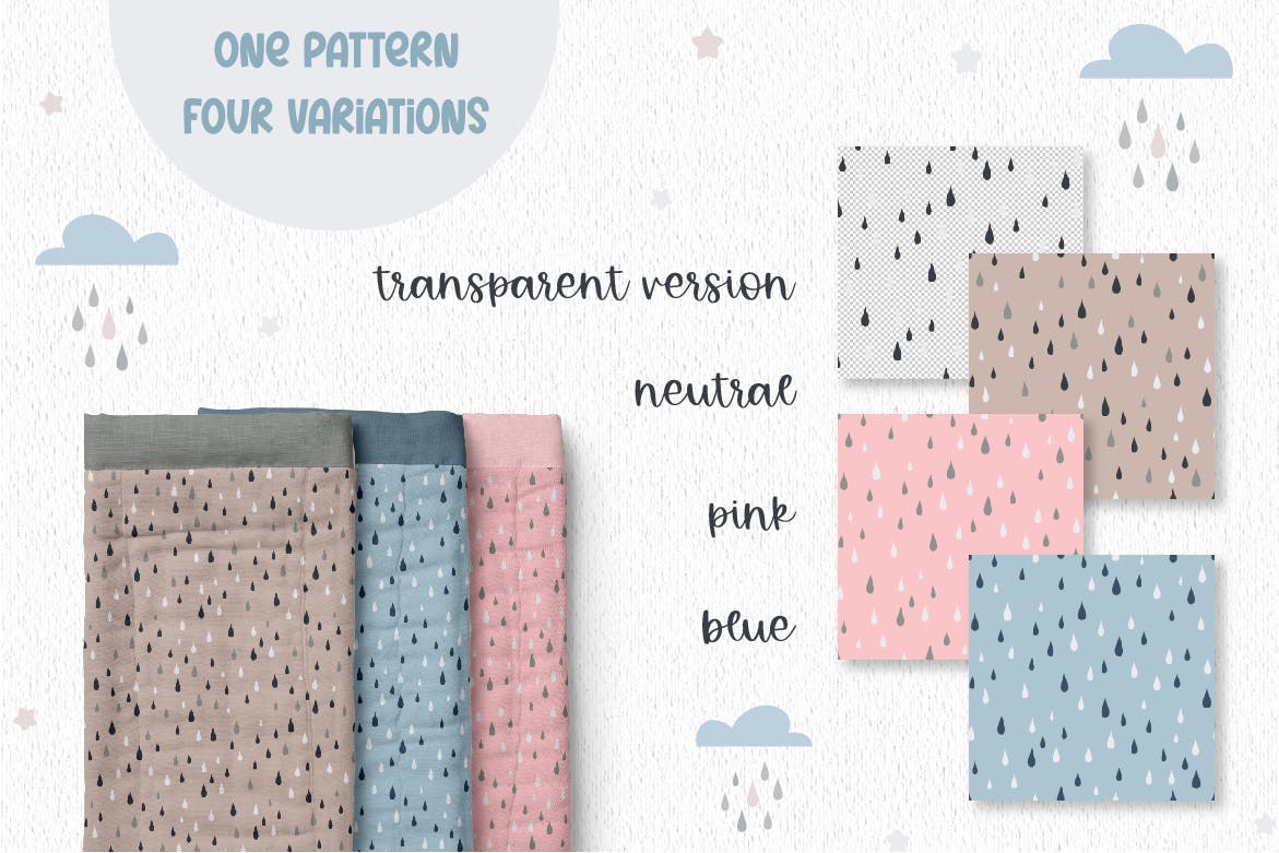 清新可爱儿童风格元素背景底纹矢量素材集合