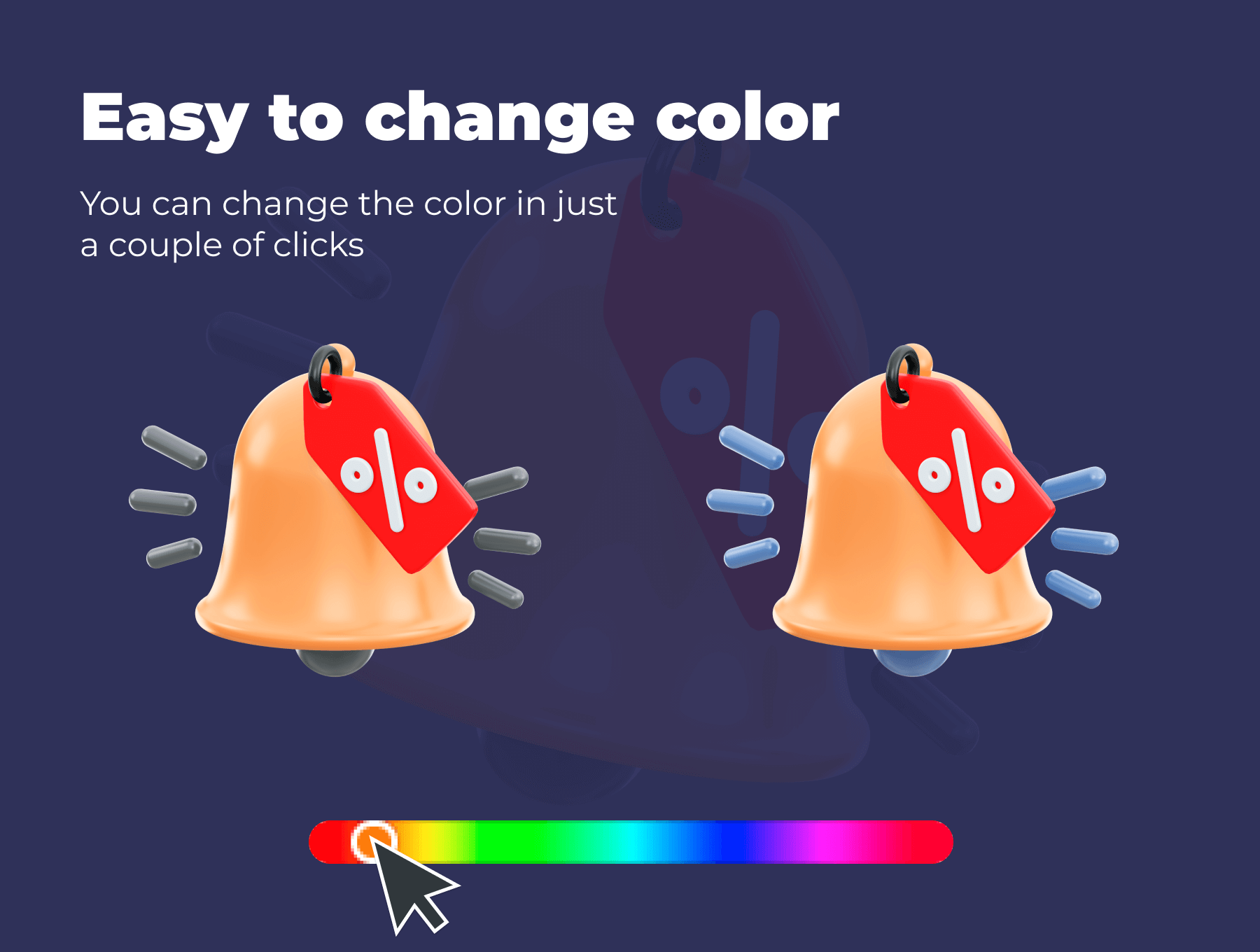 20个可爱卡通打折促销类3D图标