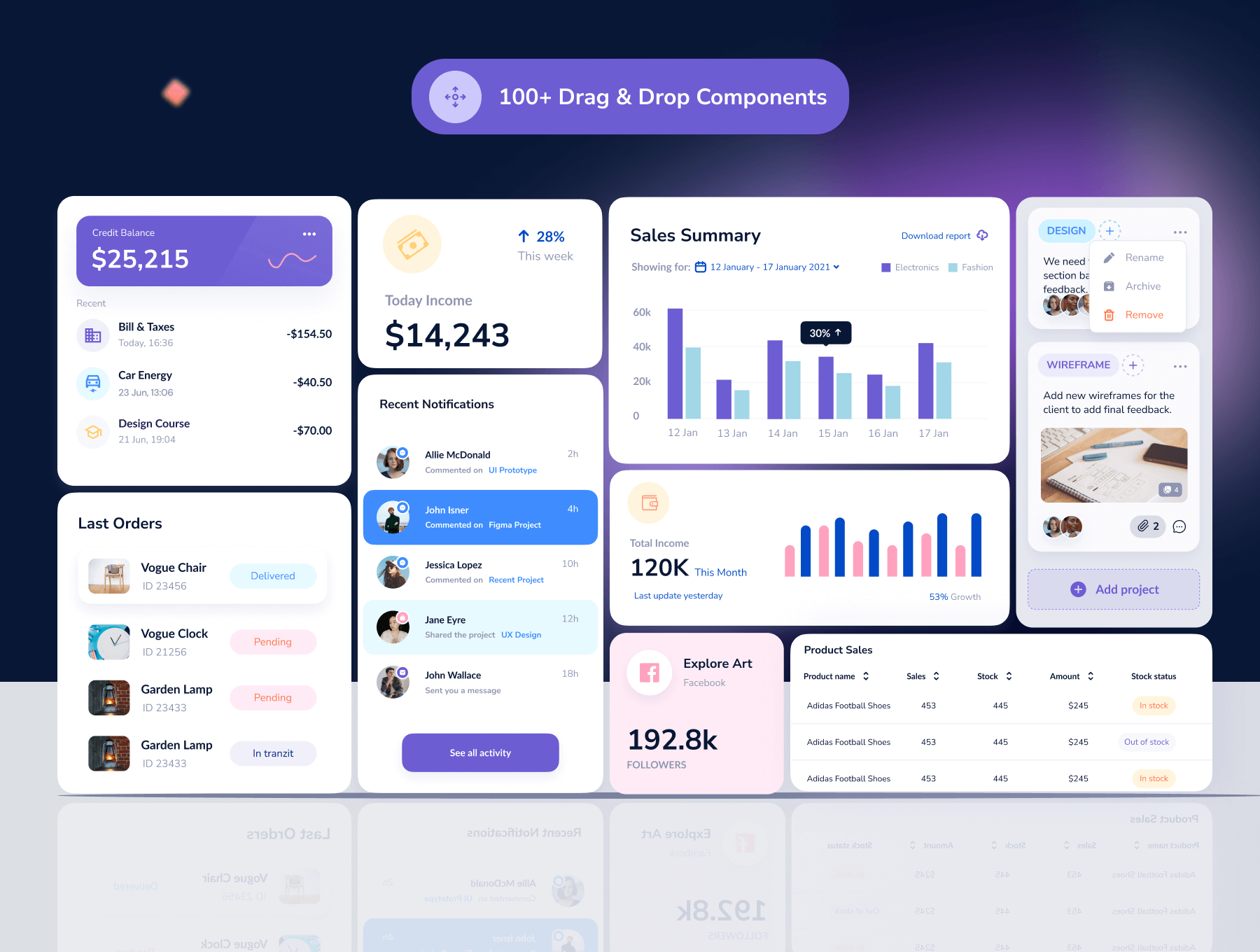 25个紫色高级多功能后台管理WEB UI界面