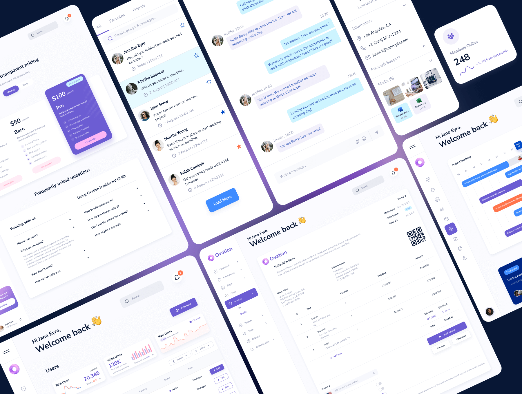 25个紫色高级多功能后台管理WEB UI界面