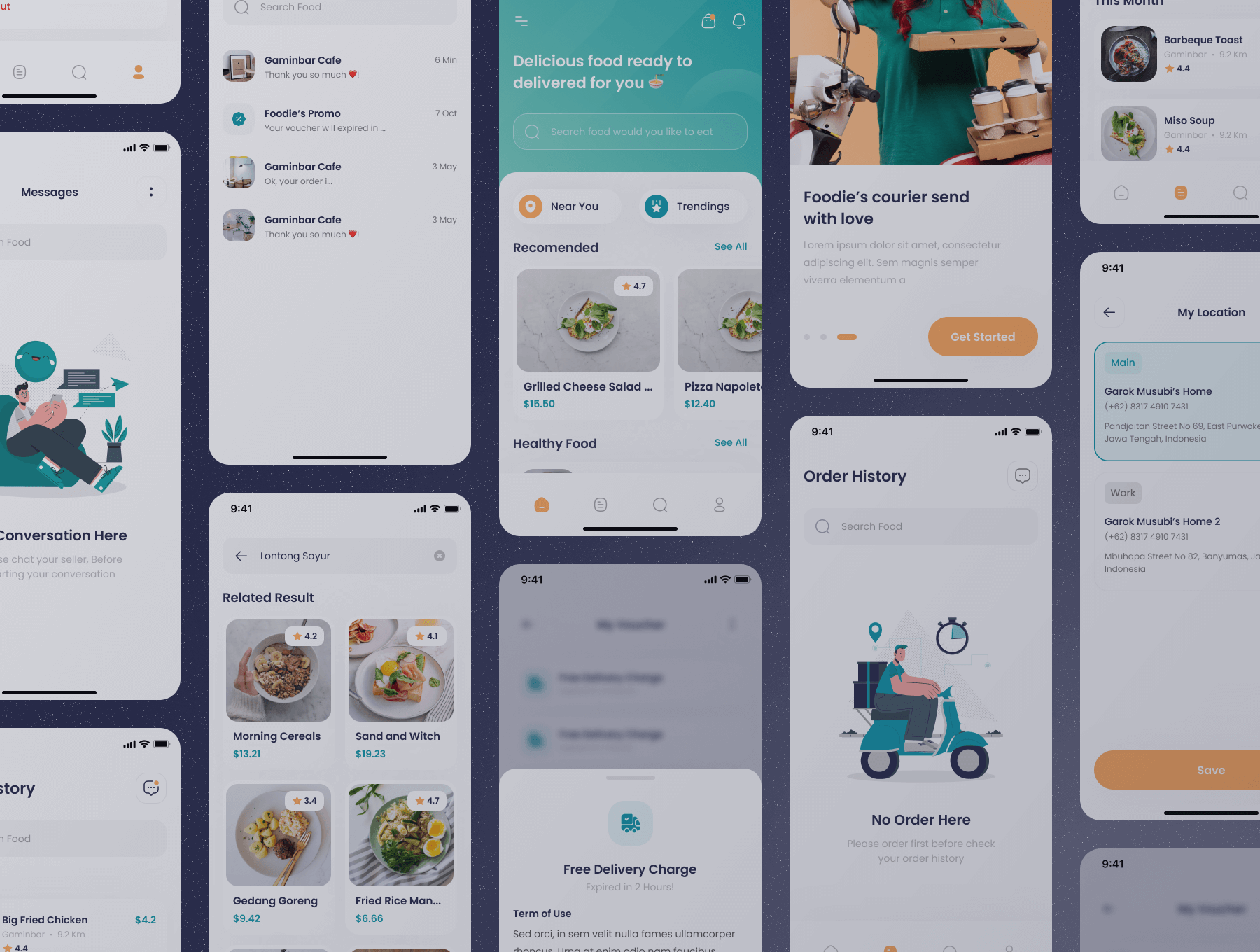 38个外卖食品配送相关 APP UI 界面