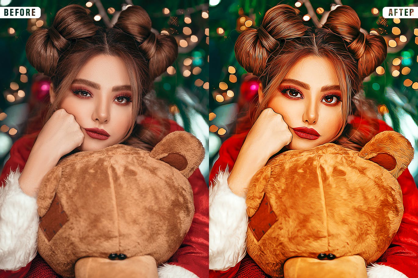 时尚可爱漫画节日氛围photoshop滤镜动作