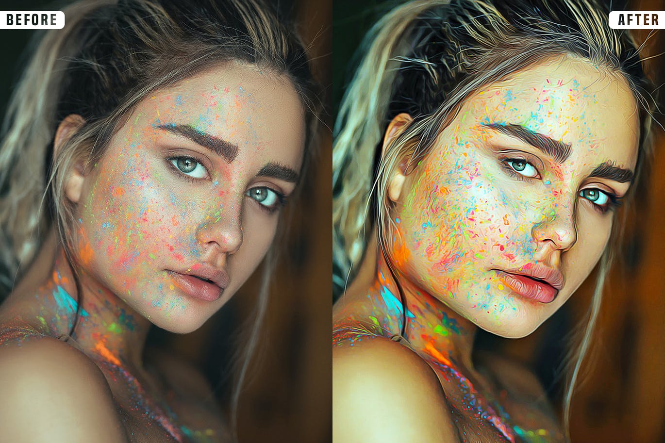 时尚可爱漫画节日氛围photoshop滤镜动作