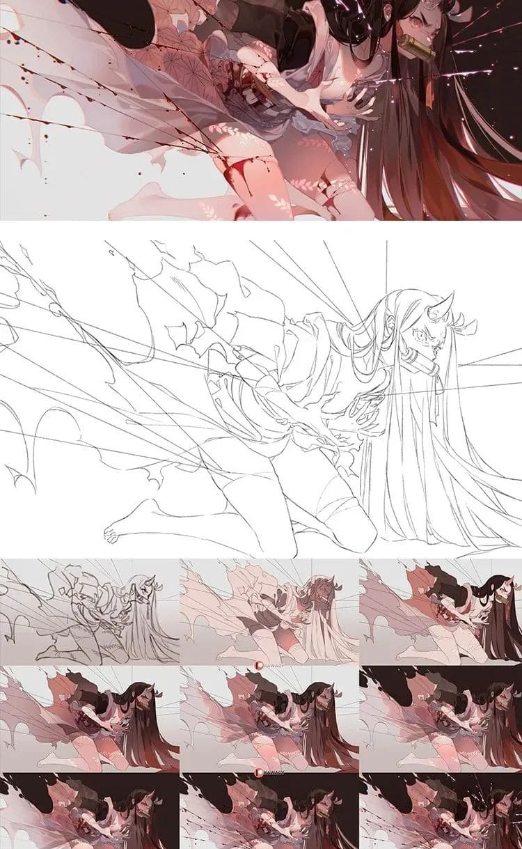 P站超高人气气插画师Kawacy作品源文件+插画教程+笔刷精品下载!