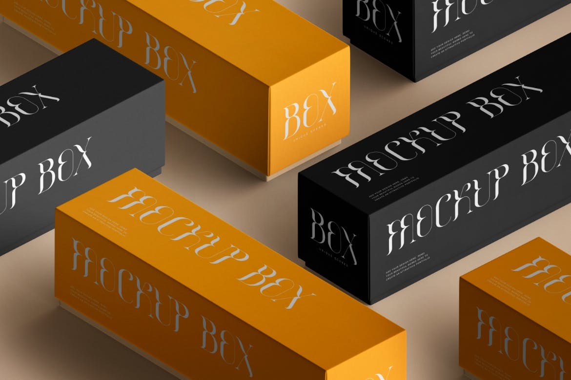 高品质香水包装设计样机mockups