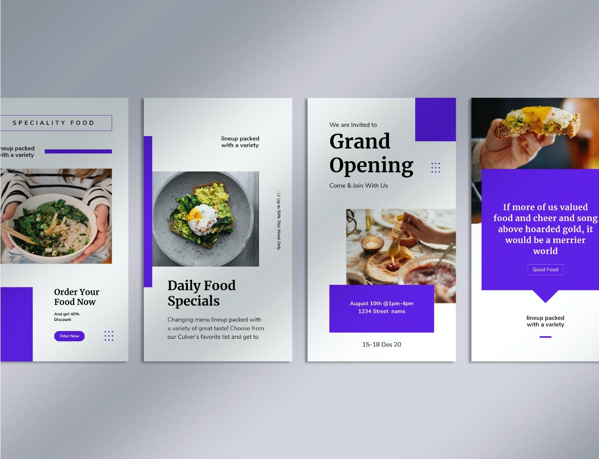 一套时尚高端多用途Ins社交媒体banner海报设计模板