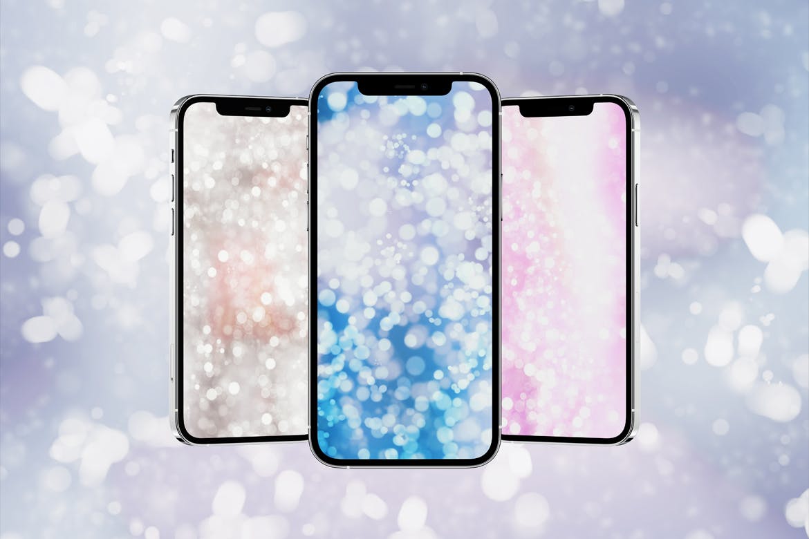 抽象的冬天冬季下雪雪花背景底纹纹理集合