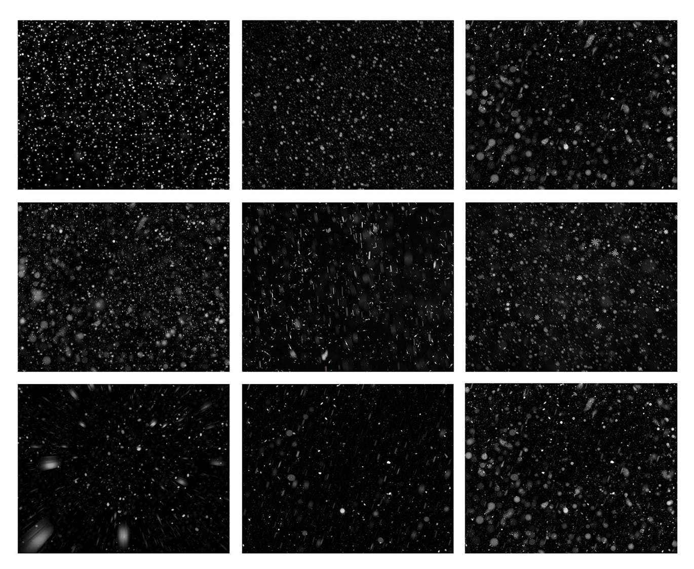 20个逼真的冬天雪花覆盖背景底纹纹理集合