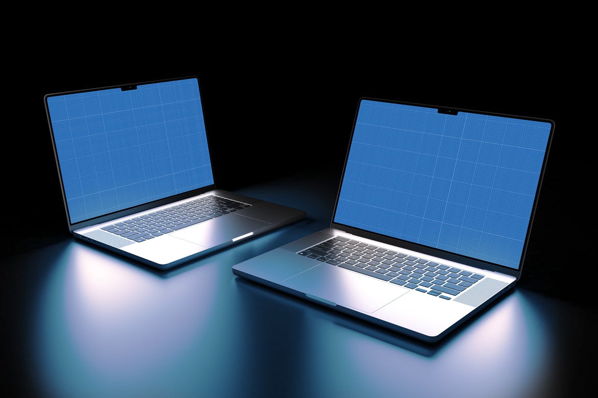 2021暗色MacBook Pro苹果笔记本PSD模型