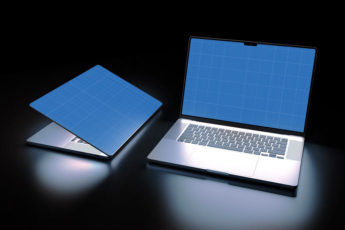 2021暗色MacBook Pro苹果笔记本PSD模型