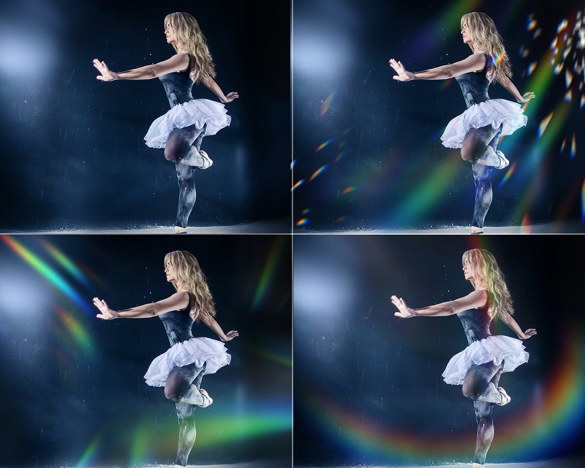 15个绚丽渐变配色镜头光晕背景纹理PS动作预设