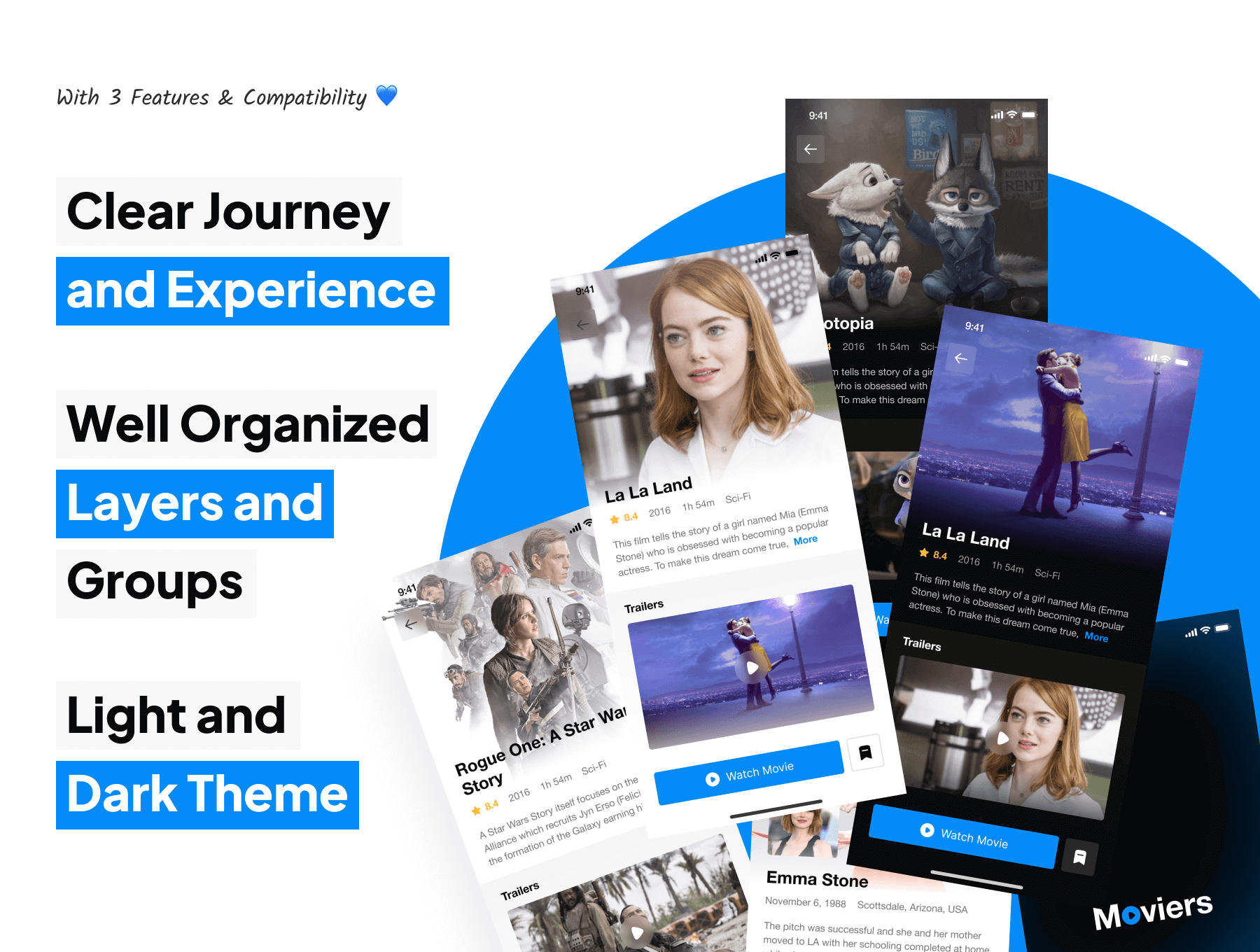 102个电影流媒体相关APP UI界面素材包