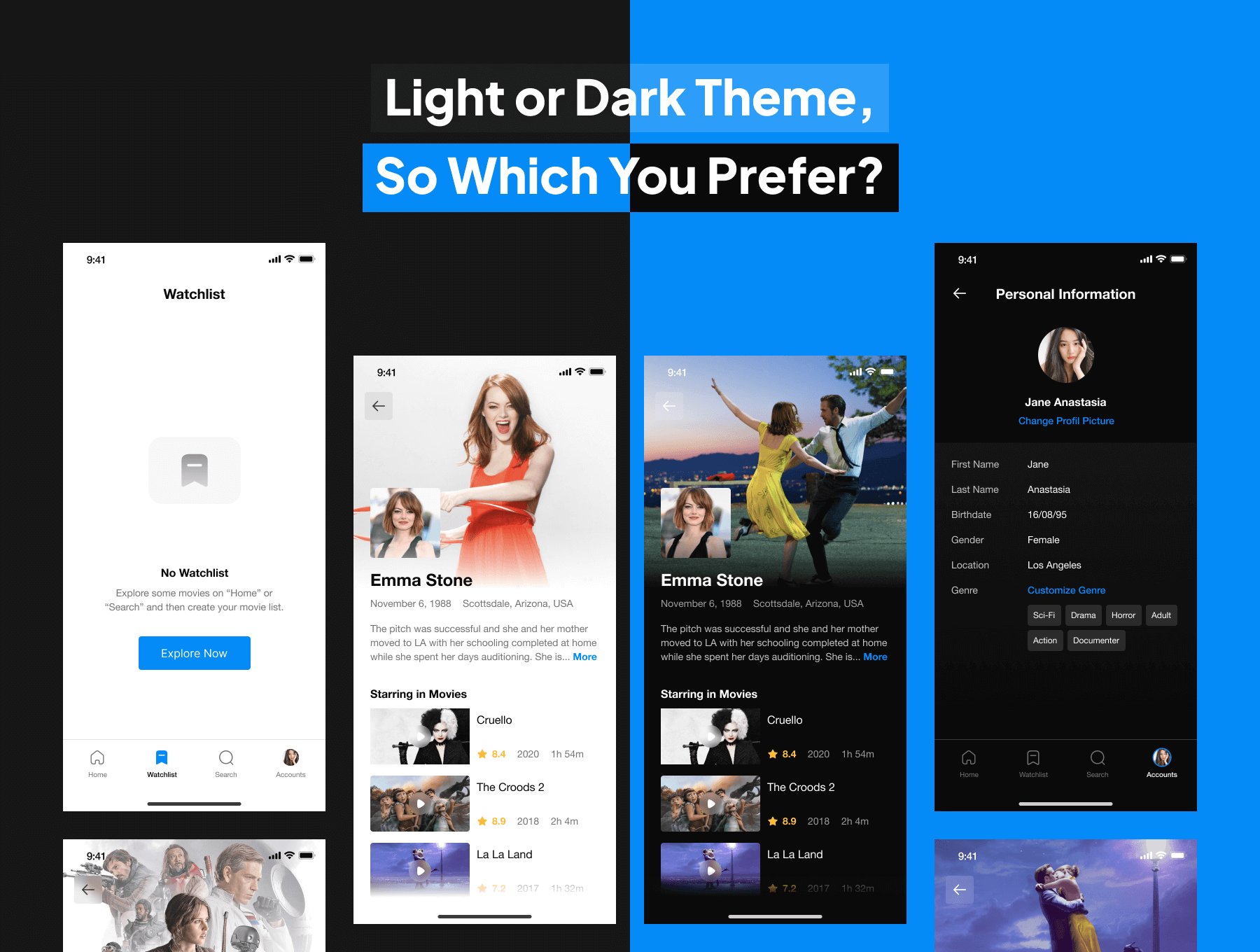 102个电影流媒体相关APP UI界面素材包