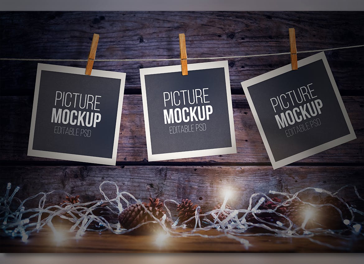 温馨光影场景照片PSD样机素材