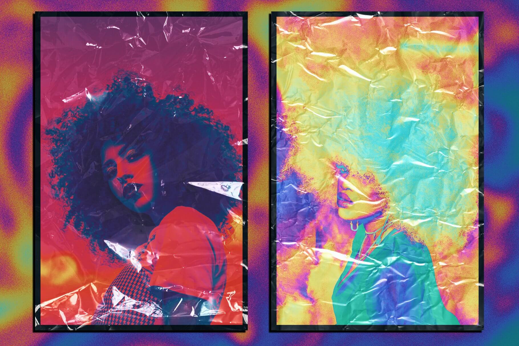 创意渐变塑料FX效果PSD模板