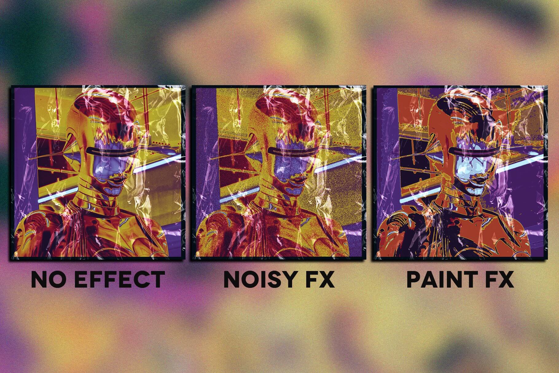 创意渐变塑料FX效果PSD模板