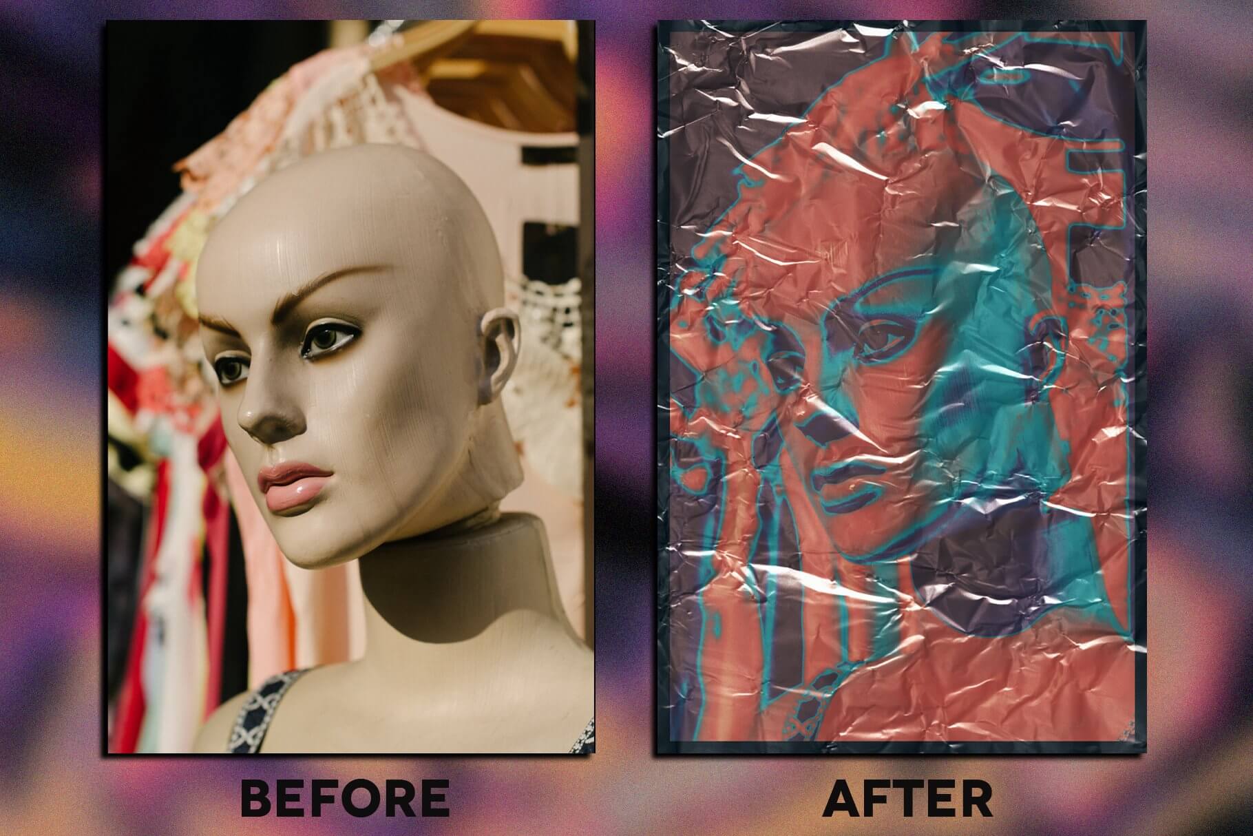 创意渐变塑料FX效果PSD模板