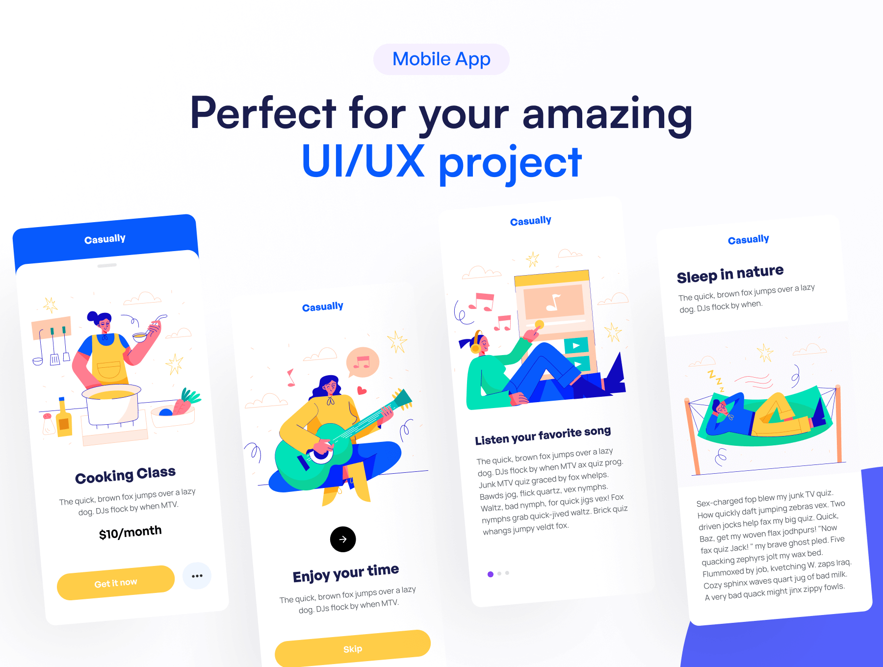 12个休闲日常主题活动插图矢量文件