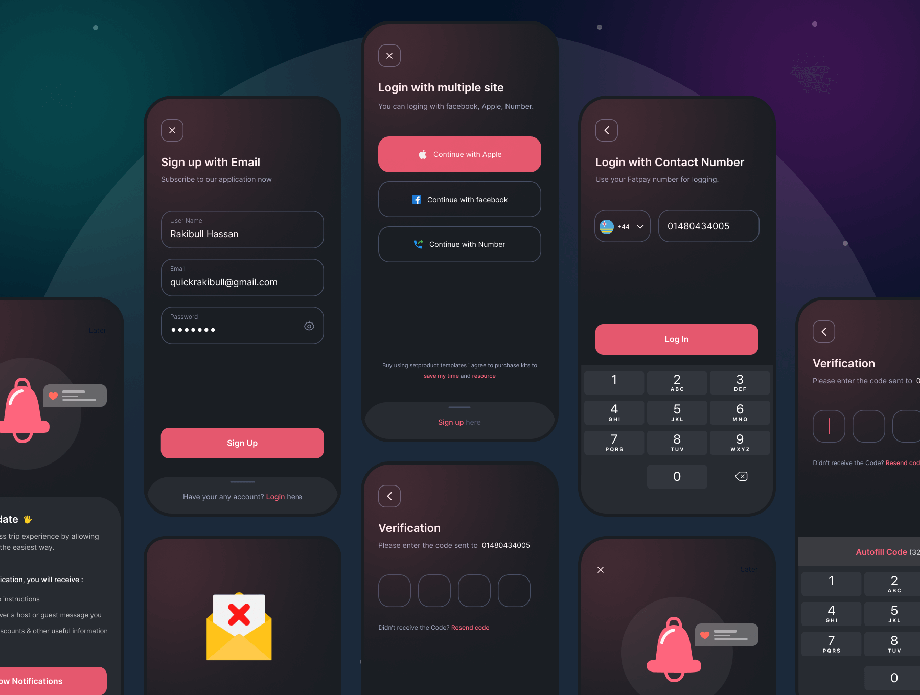 80多个粉色干净简洁租车APP UI界面