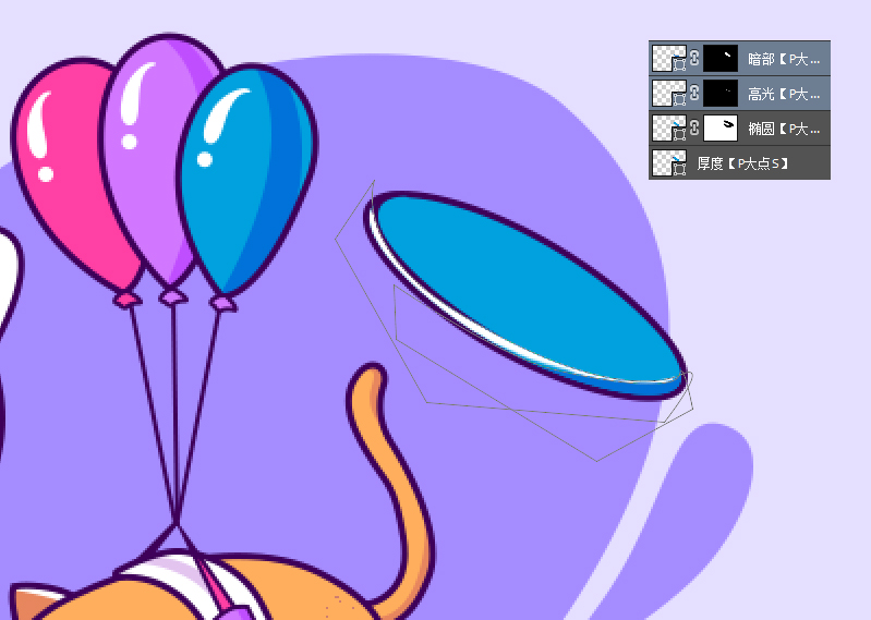 用PS绘制可爱喵星人噪点插画