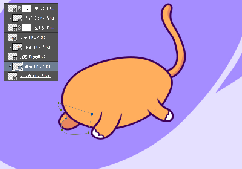 用PS绘制可爱喵星人噪点插画