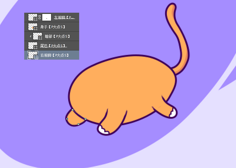 用PS绘制可爱喵星人噪点插画