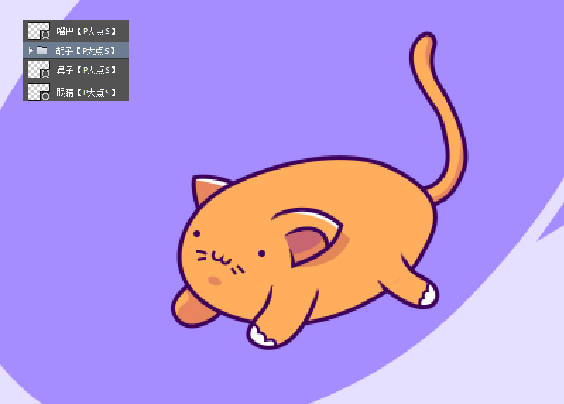 用PS绘制可爱喵星人噪点插画