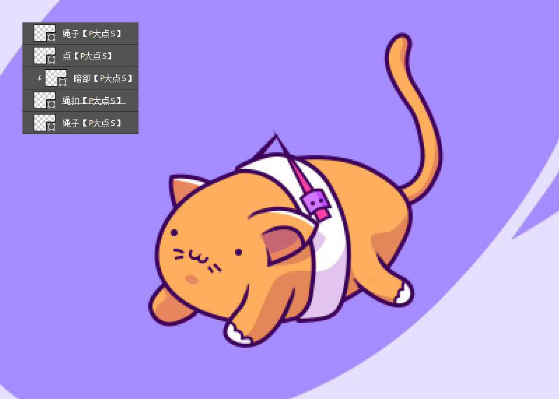 用PS绘制可爱喵星人噪点插画