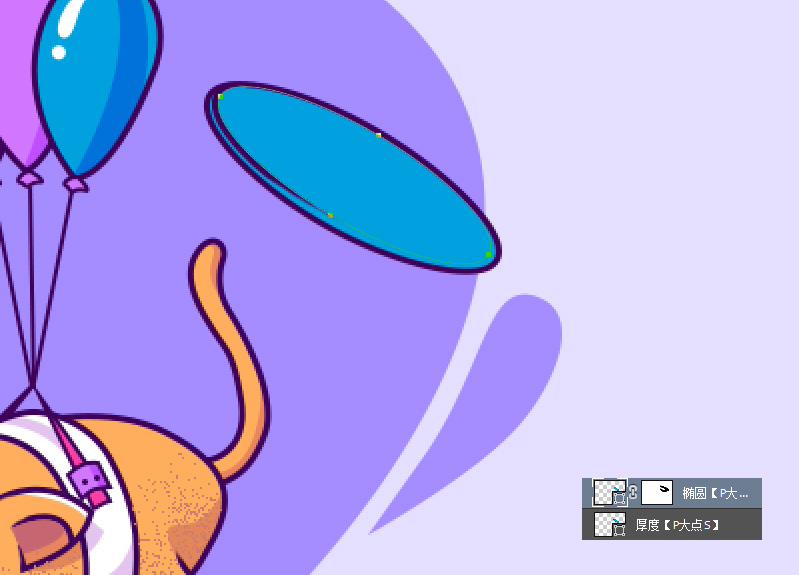 用PS绘制可爱喵星人噪点插画