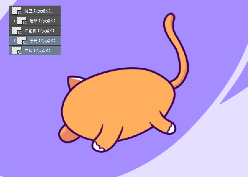 用PS绘制可爱喵星人噪点插画