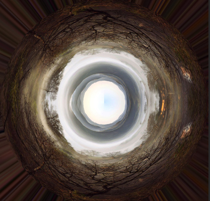 Photoshop极坐标滤镜制作地球全景图