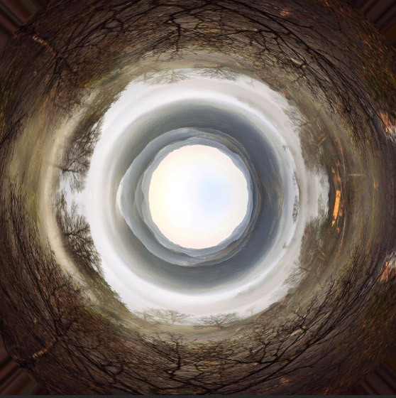 Photoshop极坐标滤镜制作地球全景图