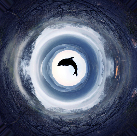 Photoshop极坐标滤镜制作地球全景图