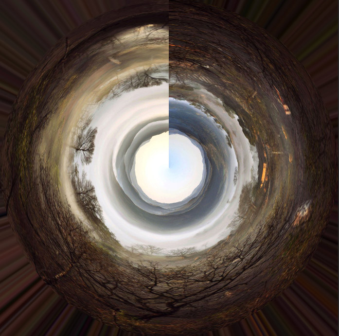 Photoshop极坐标滤镜制作地球全景图