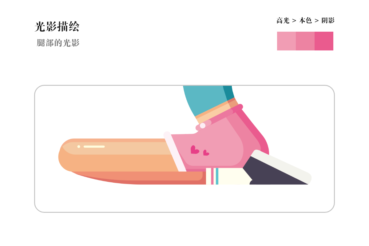 AI绘制多层次光影扁平风sexy girl矢量插画