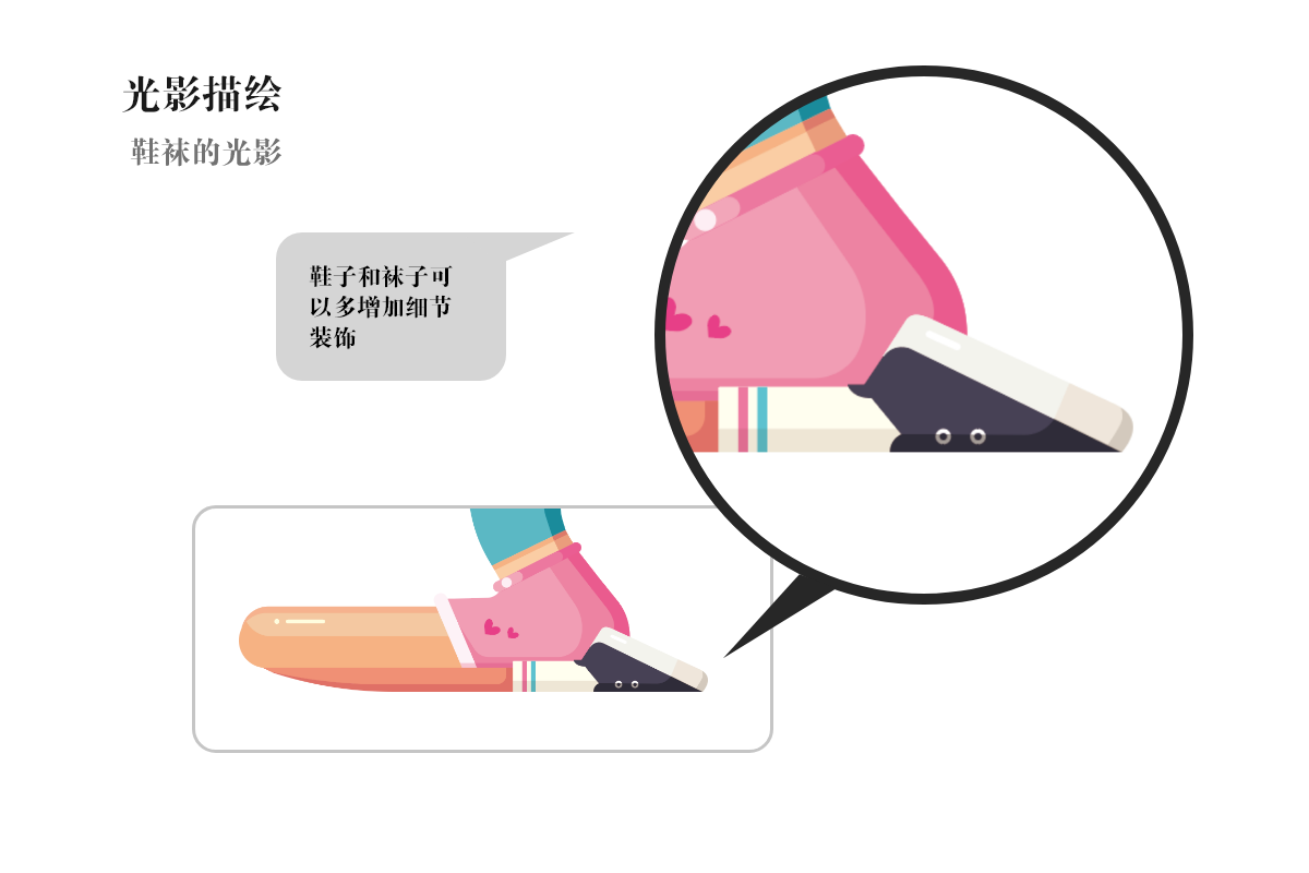 AI绘制多层次光影扁平风sexy girl矢量插画