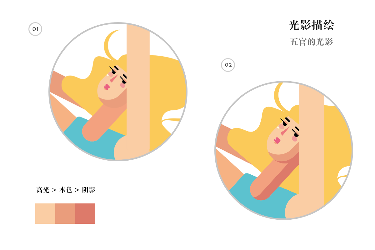 AI绘制多层次光影扁平风sexy girl矢量插画