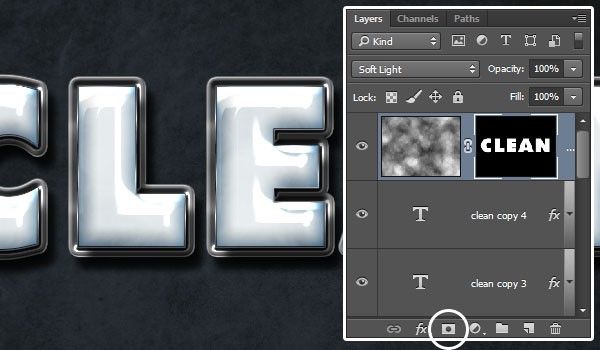 Photoshop制作高反光瓷质文字