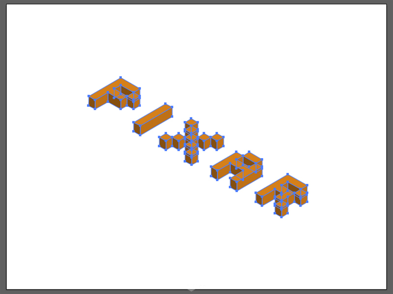 用AI制作简单3D立体文字效果